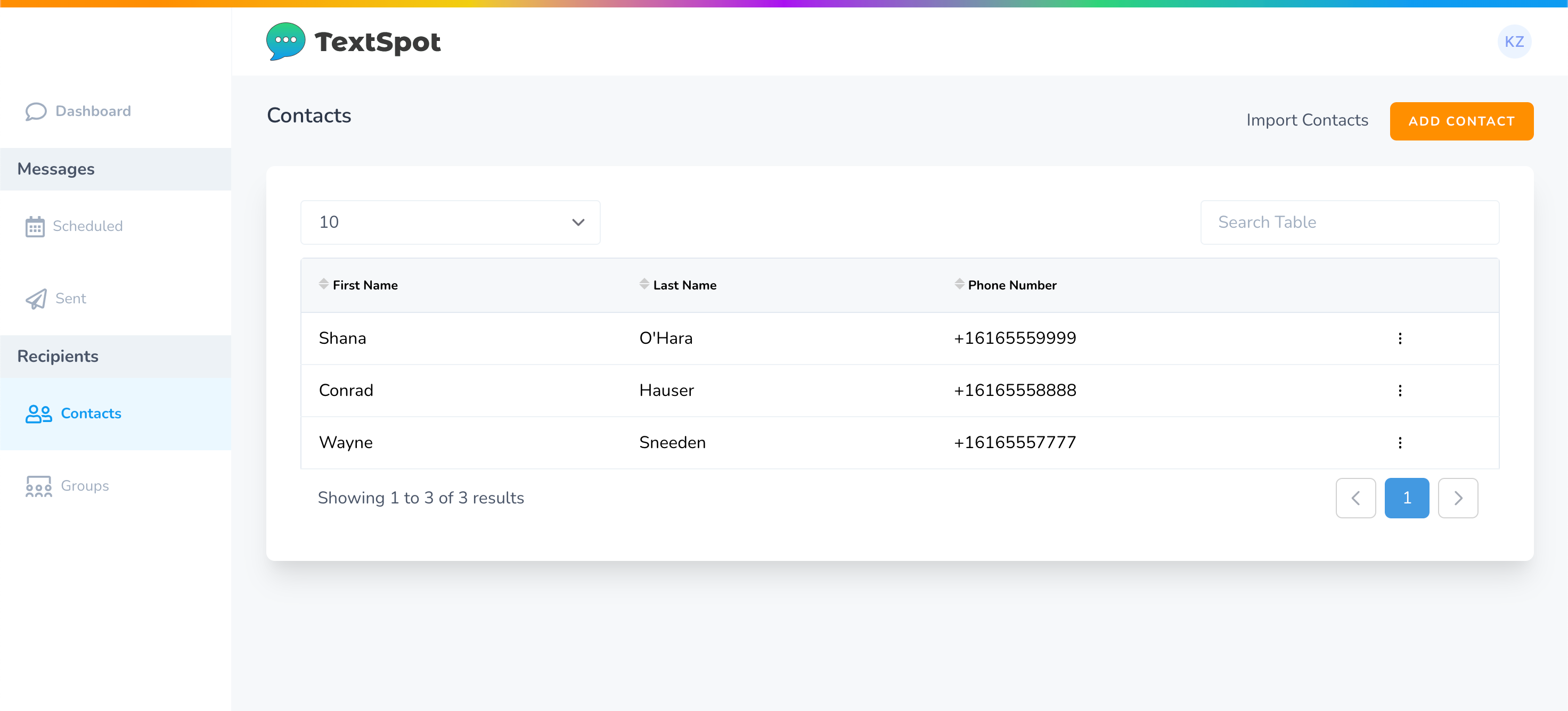 import contacts with sms software