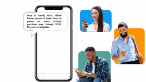 One-way group text example being sent to multiple people