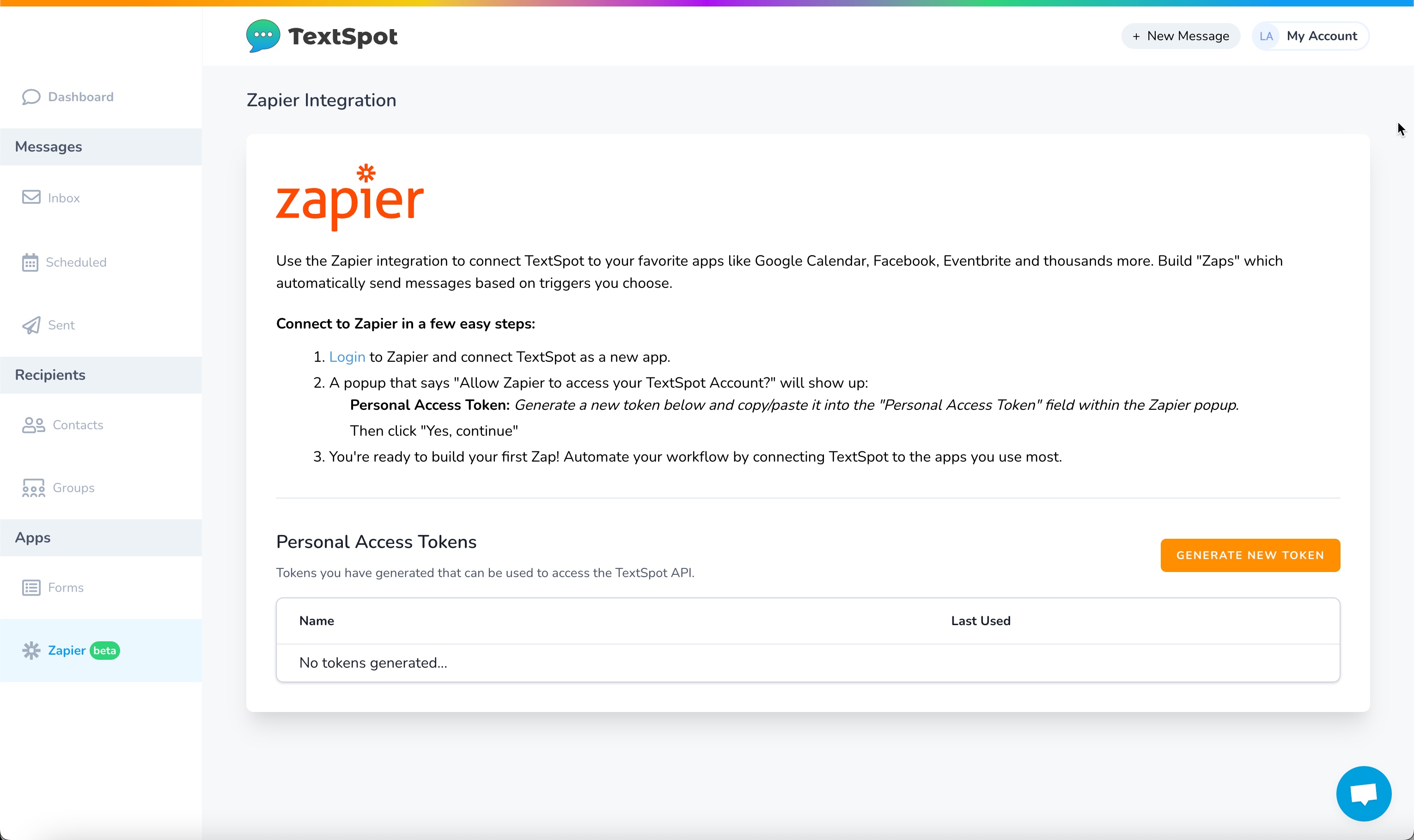 textspot zapier screenshot