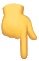 finger down emoji