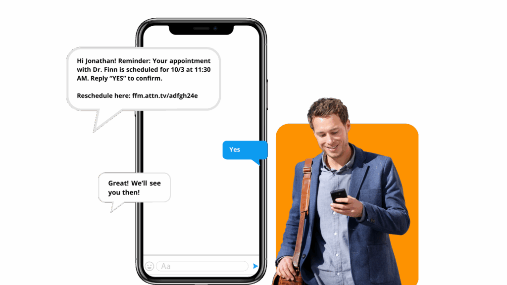 Automated SMS marketing message for a chiropractic appointment