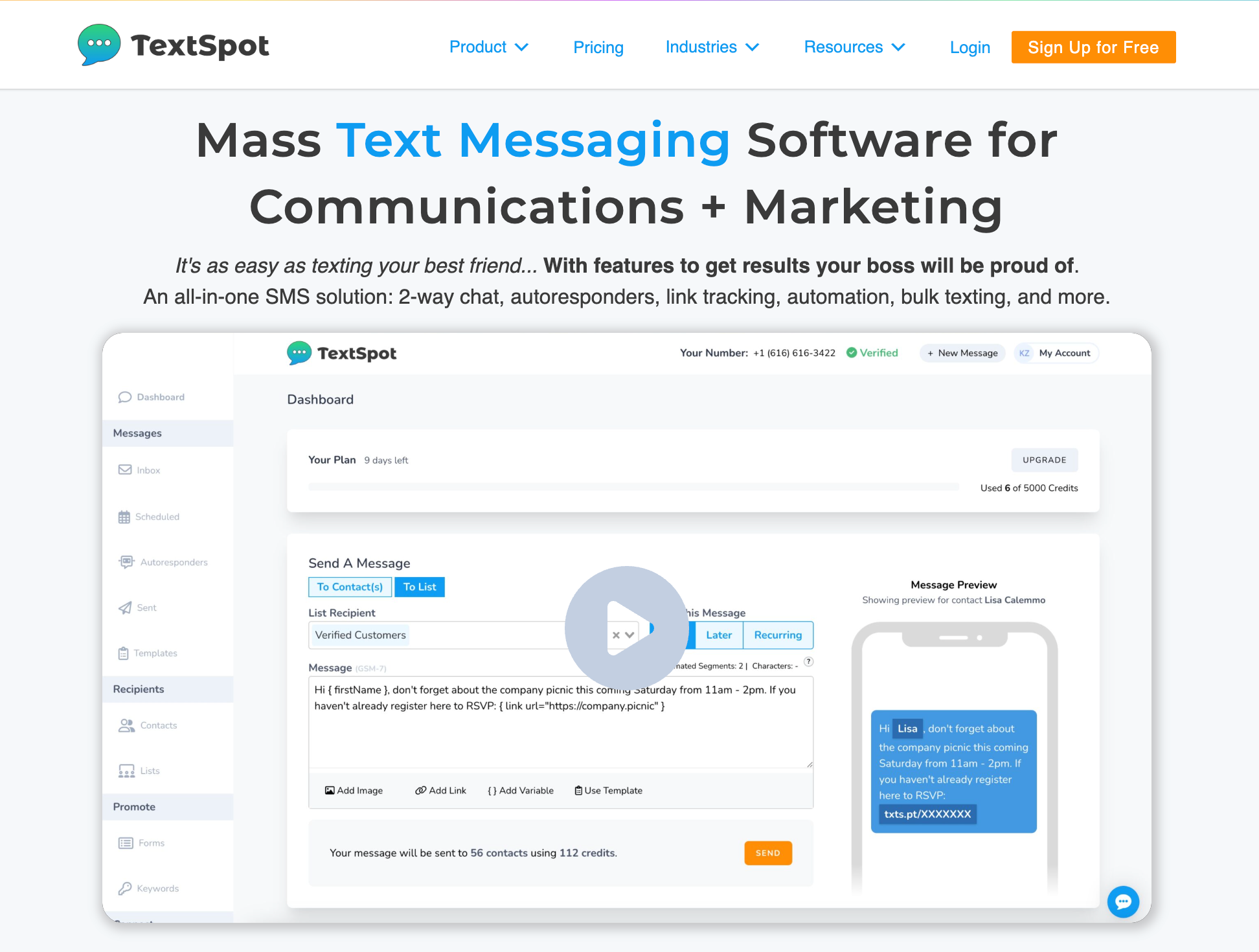 TextSpot Homepage